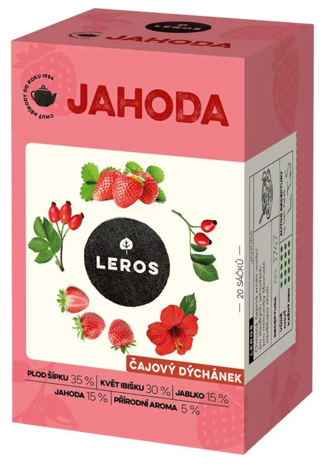 12767-leros cajovy dychanek jahoda 20x2g 12767-leros cajovy dychanek jahoda 20x2g